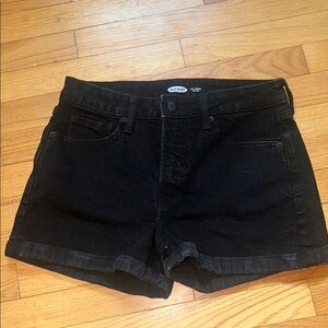 Old Navy Black High Rise Denim Shorts